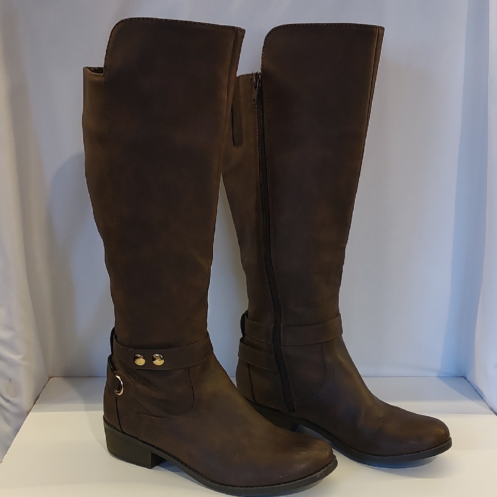 Source Unknown Dark Brown Over the Knee Boots - Picture 1 of 13